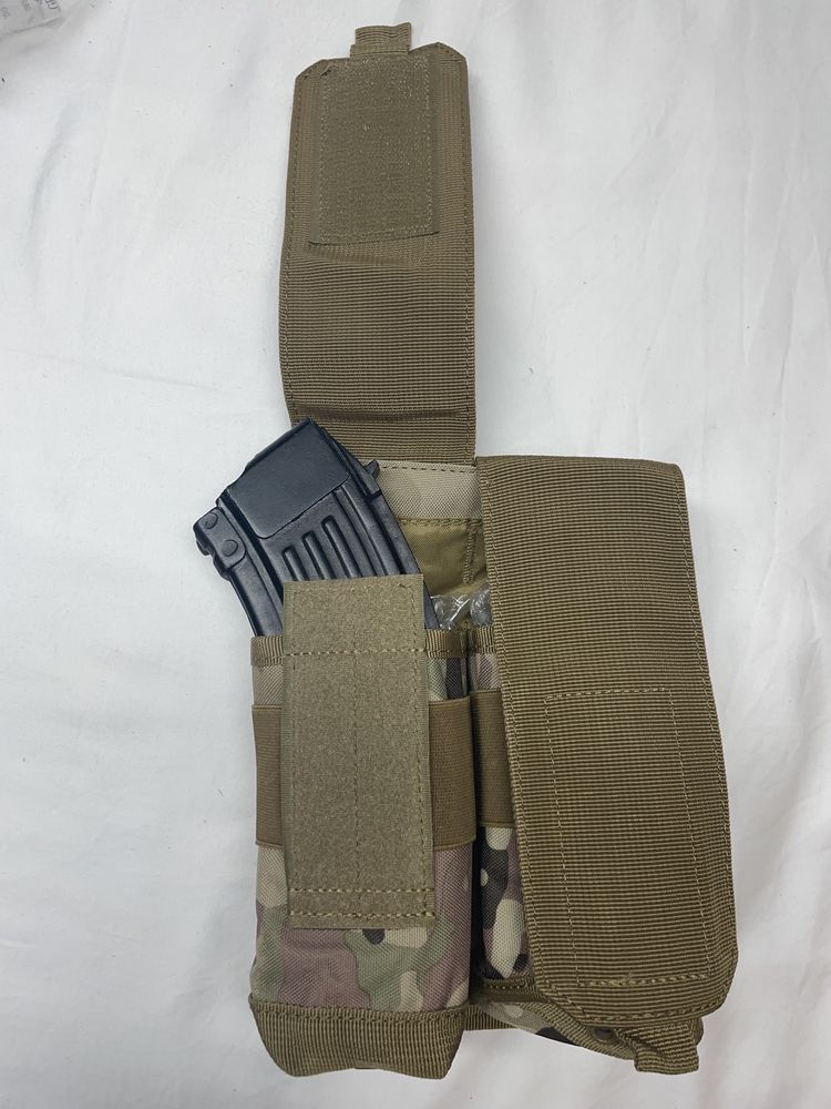 Тактичний  підсумок Molle для рожків АК 4шт. Мультикам, Cordura