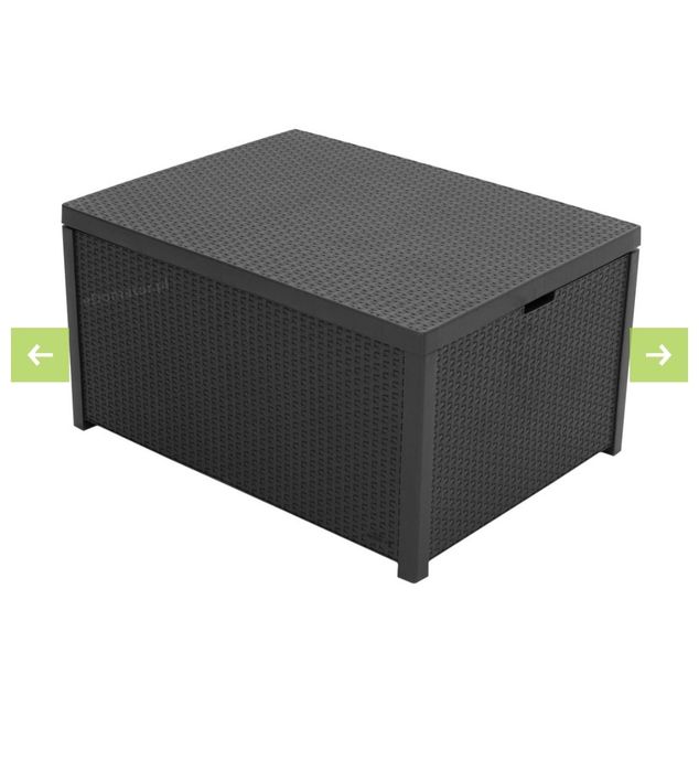 Stolik ogrodowy ze schowkiem ARICA 79x59x42 cm - grafit