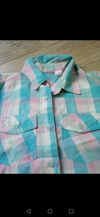 Denim spodnie plus koszula i bluzka 140 cm 10 lat