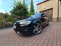 Audi A3 S-Line Skóra/Alcantara+czerwone szwy i pasy, Alu 19, 100% oryg lakier!