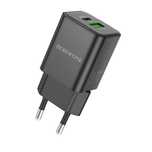 Ładowarka sieciowa BN14 Royal GaN - USB + Typ C - QC 3.0 PD 30W czarna
