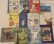 vários livros infantis e juvenis