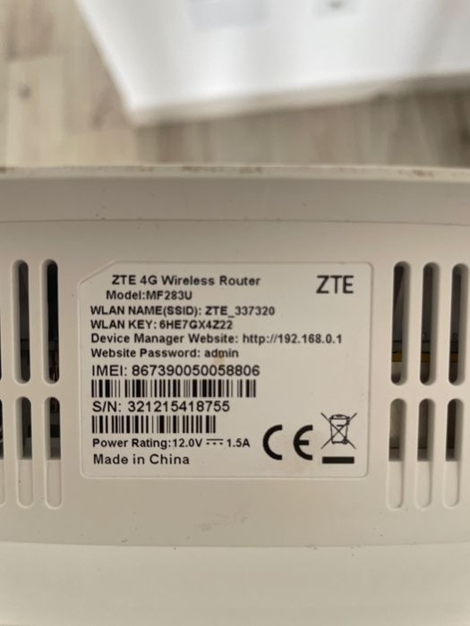 Router ZTE 4G Modelo:MF283U