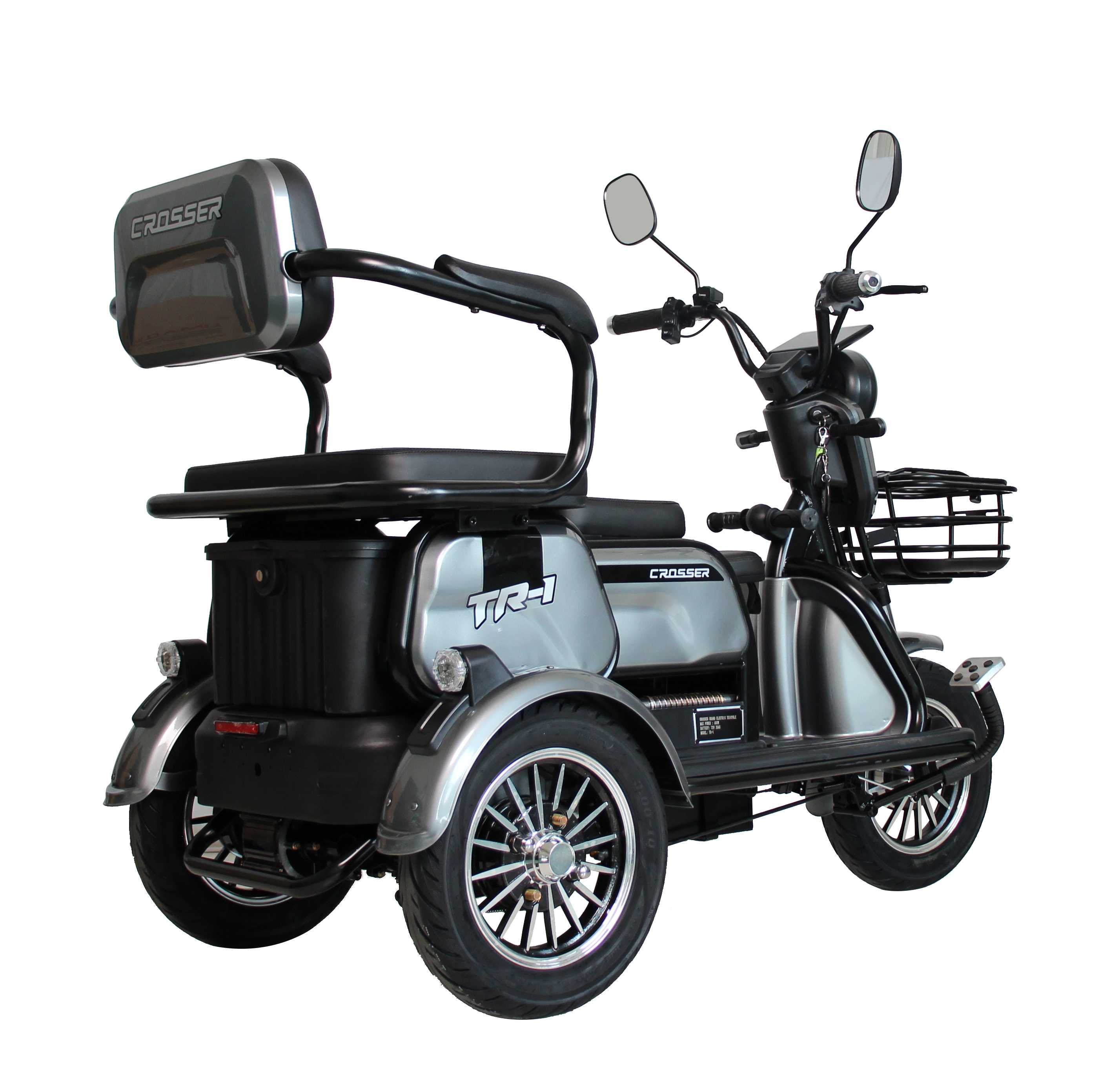 Триколісний електроскутер Crosser TR-1 PR0 (100W, 72V, 20Ah)