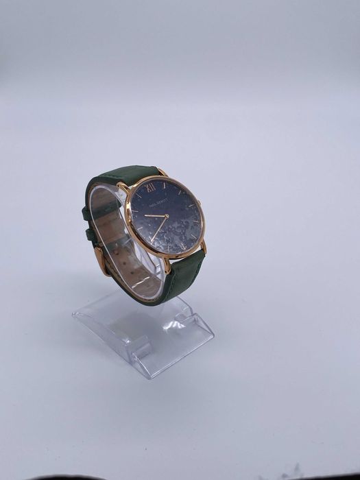 Zegarek damski Srebrny Paul Hewitt Zielony skórzany pasek Nowy prezent