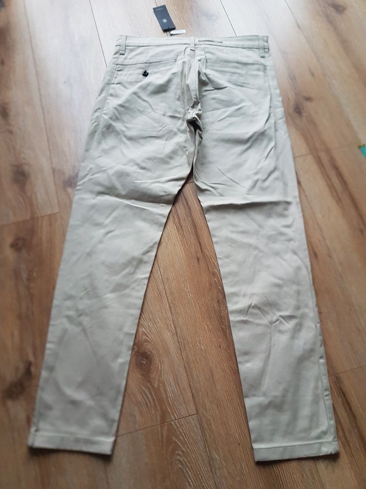 G-Star Raw chinosy Bronson beżowe Slim Fit męskie 32 / 32 spodnie