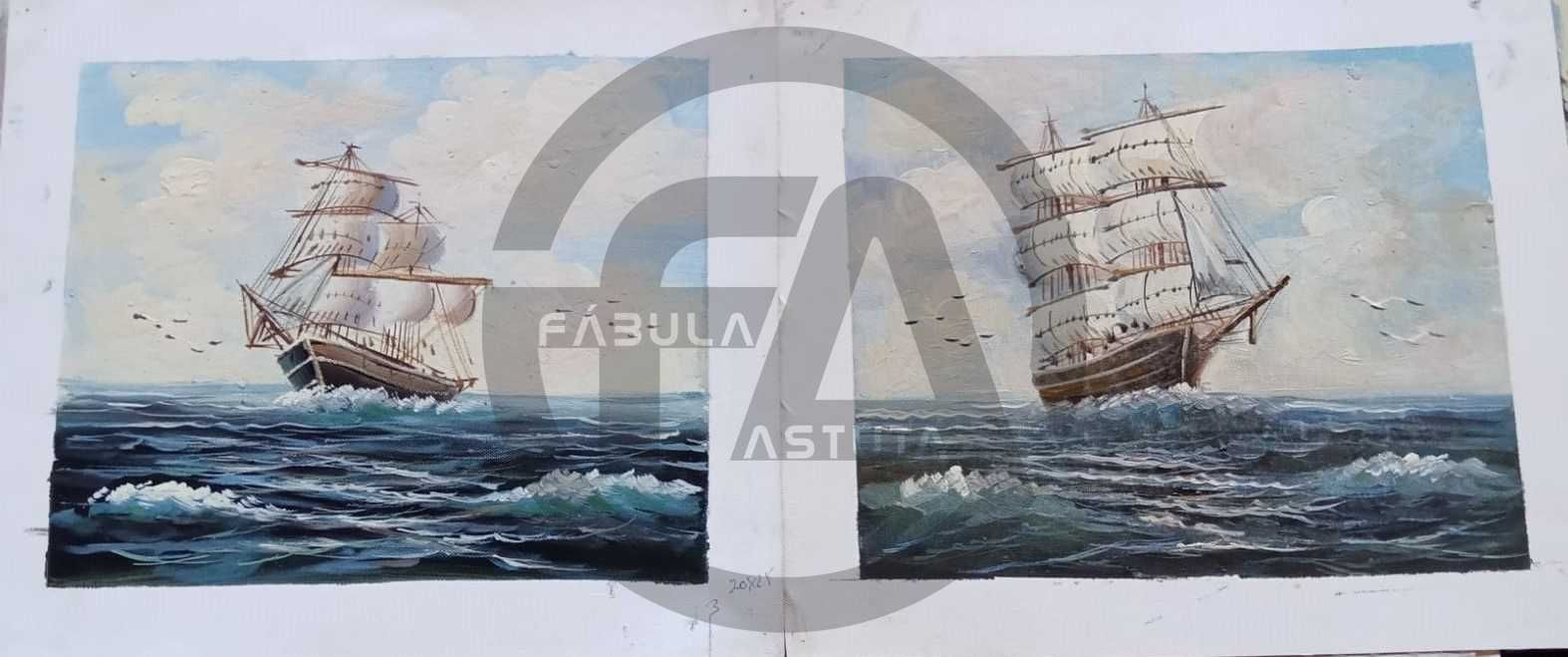 Telas pintadas à mão a óleo