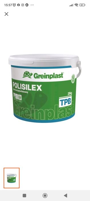 Tynk Greinplast Polisilex biohydrofobowy kolor 6620 3x25kg