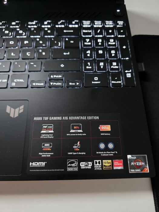 Portátil Gaming Asus Tuf 16" Ryzen7
