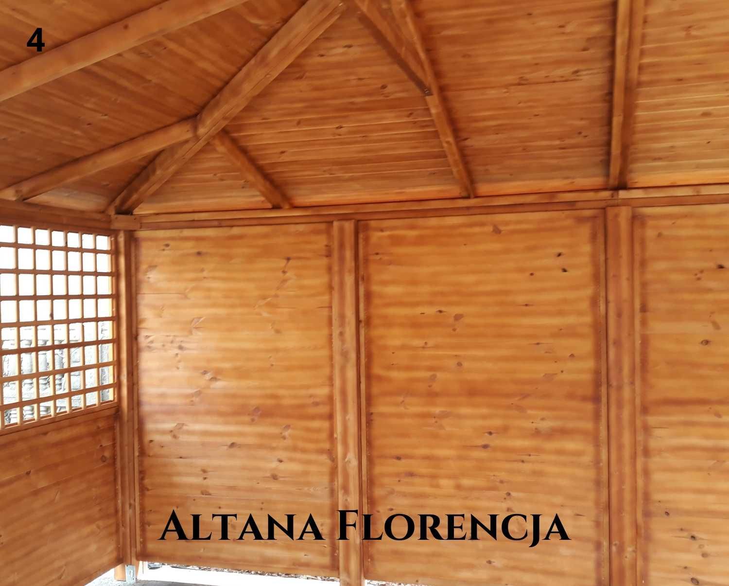 Altana drewniana ogrodowa Florencja. Szybka realizacja. Producent