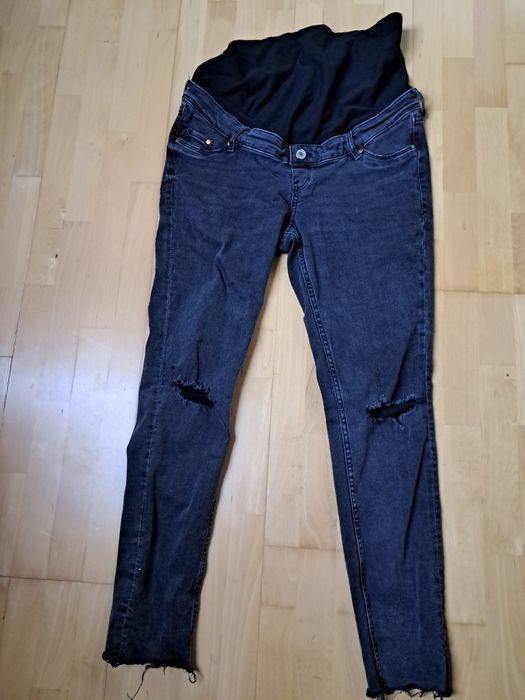 Spodnie ciążowe H&M M skinny ankle lenght high rib