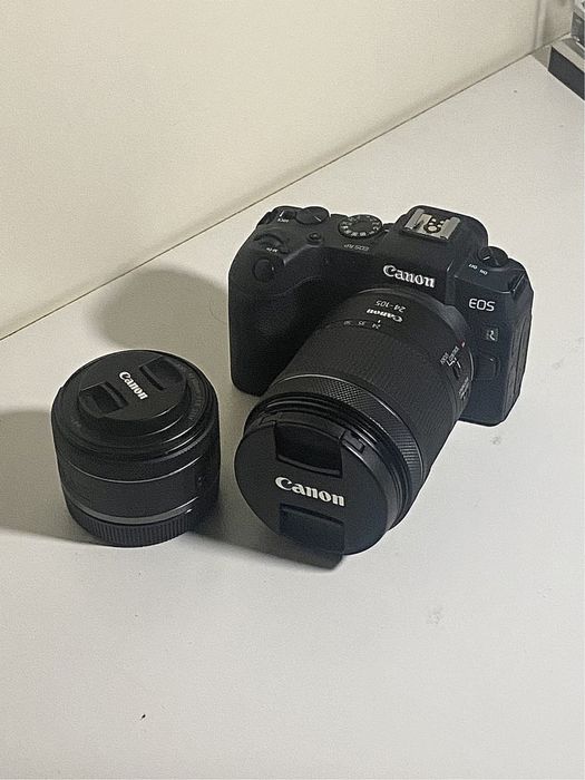 Canon RP + 2 lentes COMO NOVA 50mm + 24-105mm RF + Tripé