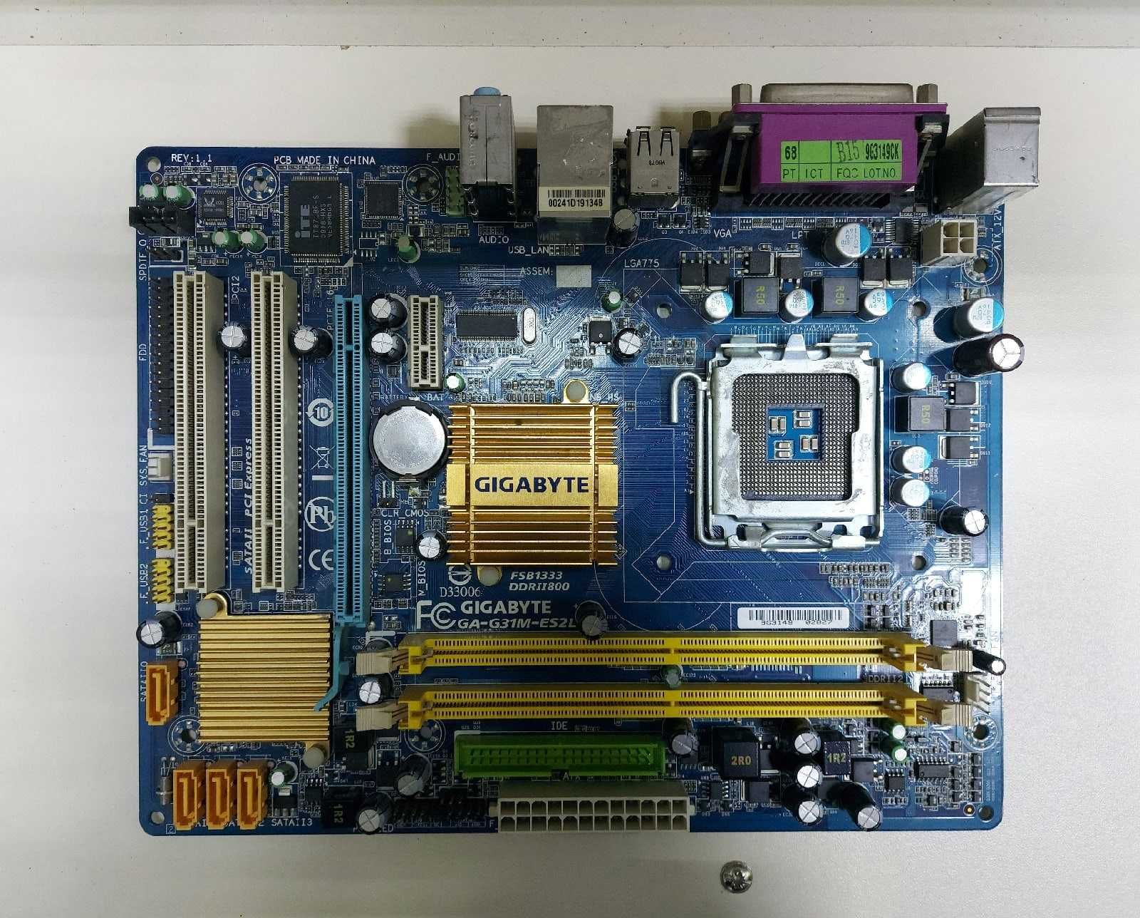 Материнская плата Gigabyte GA-G31M-ES2L (s775, G31, PCI-Ex16)
