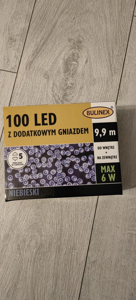 Bulinex Lampki Led 100 niebieskie