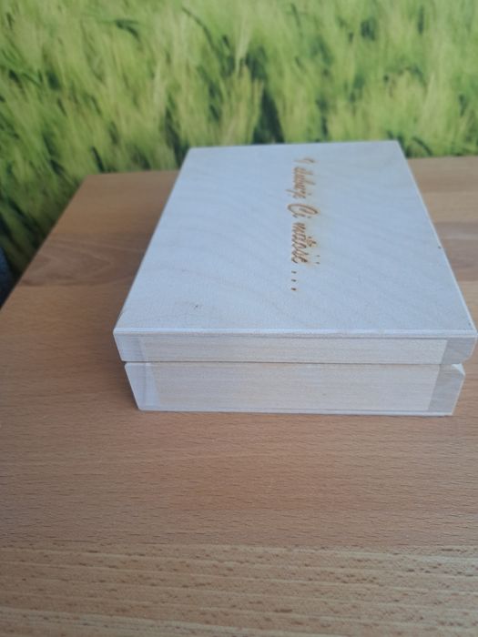 Drewniane pudełko na obrączki NOWE