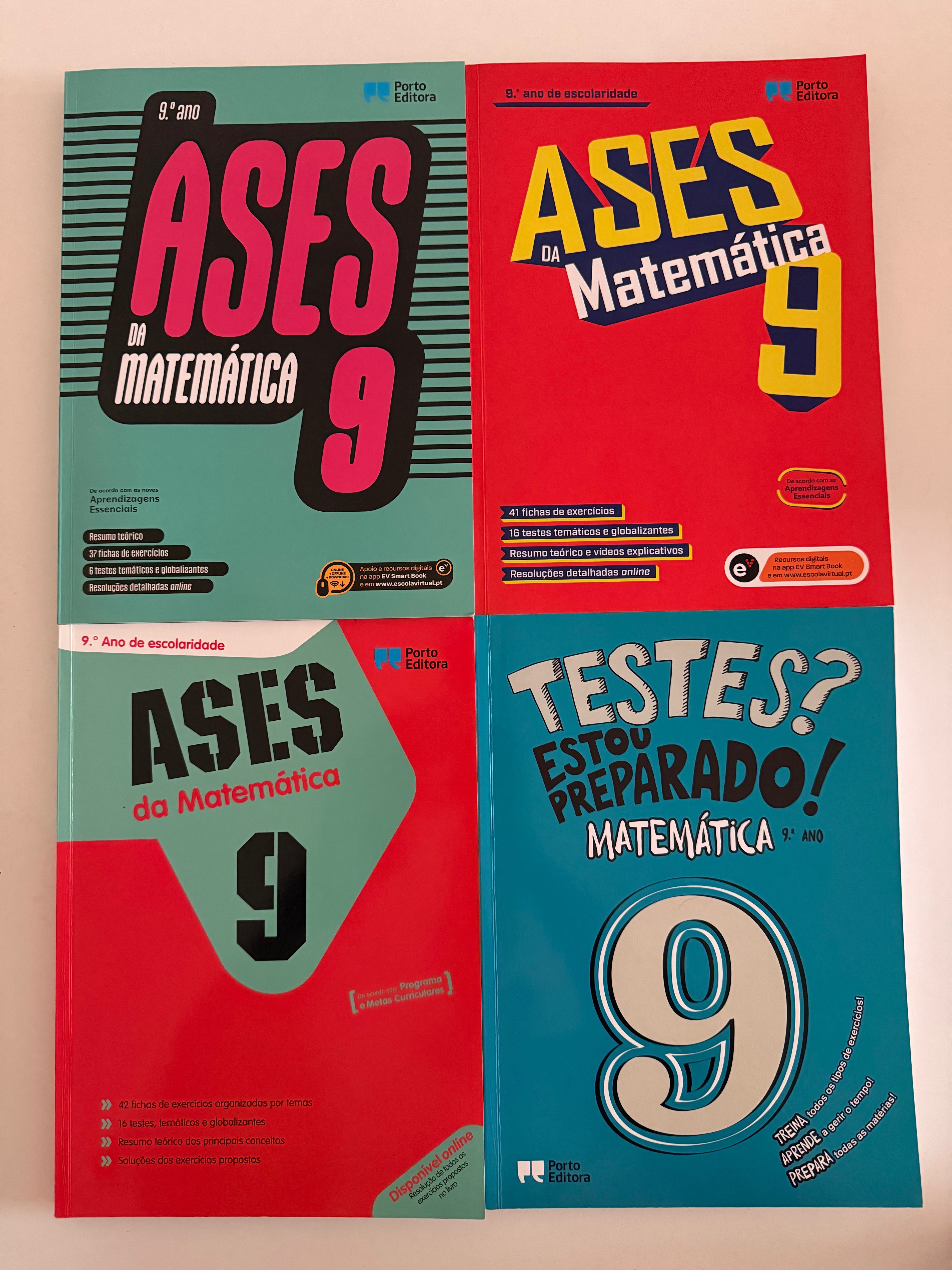 Manuais, Cadernos e livros de Exercícios - 9.º Ano
