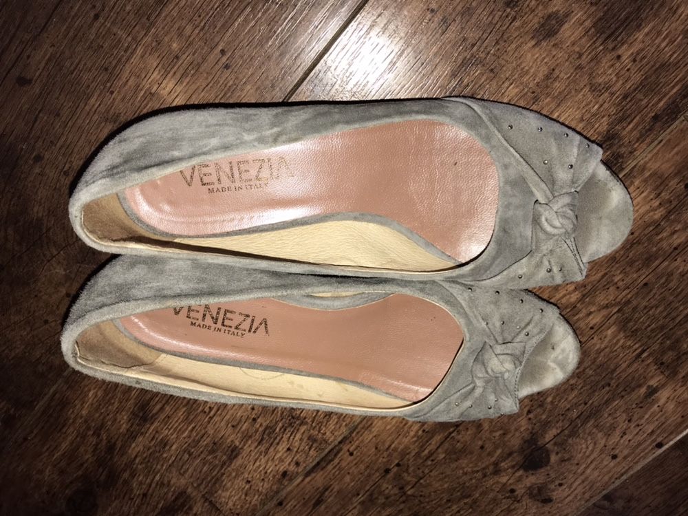 Venezia sandały 39 skóra zamsz