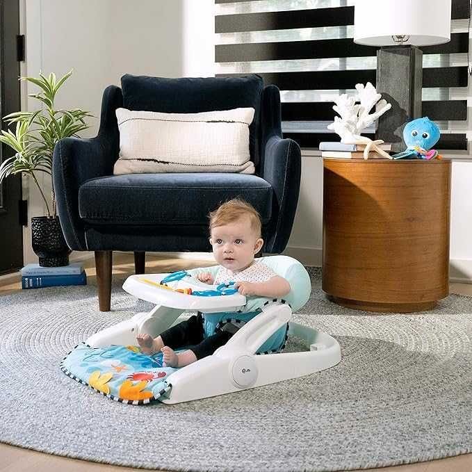 Baby Einstein, Assento para o chão 2 em 1 Sea of Support, com bandeja