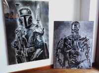 obrazy boba fett i terminator