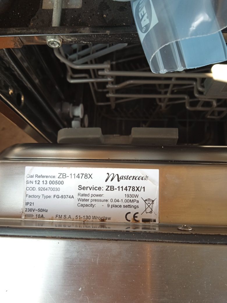 Zmywarka Mastercook do zabudowy