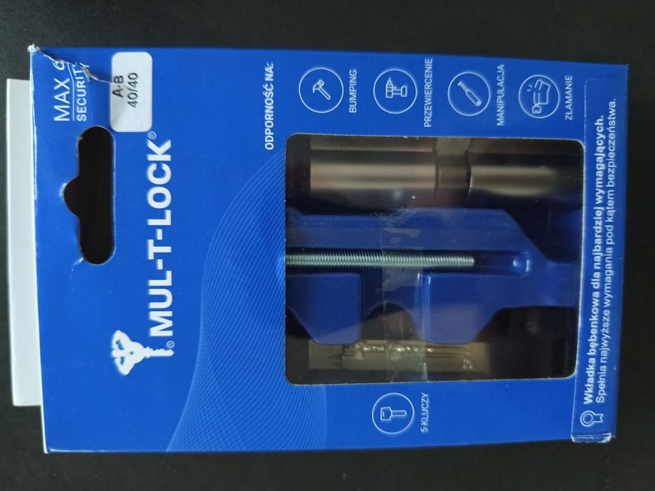 Wkładka MUL-T-LOCK Classic 40/40 + 5 identyfikatorów do kluczy