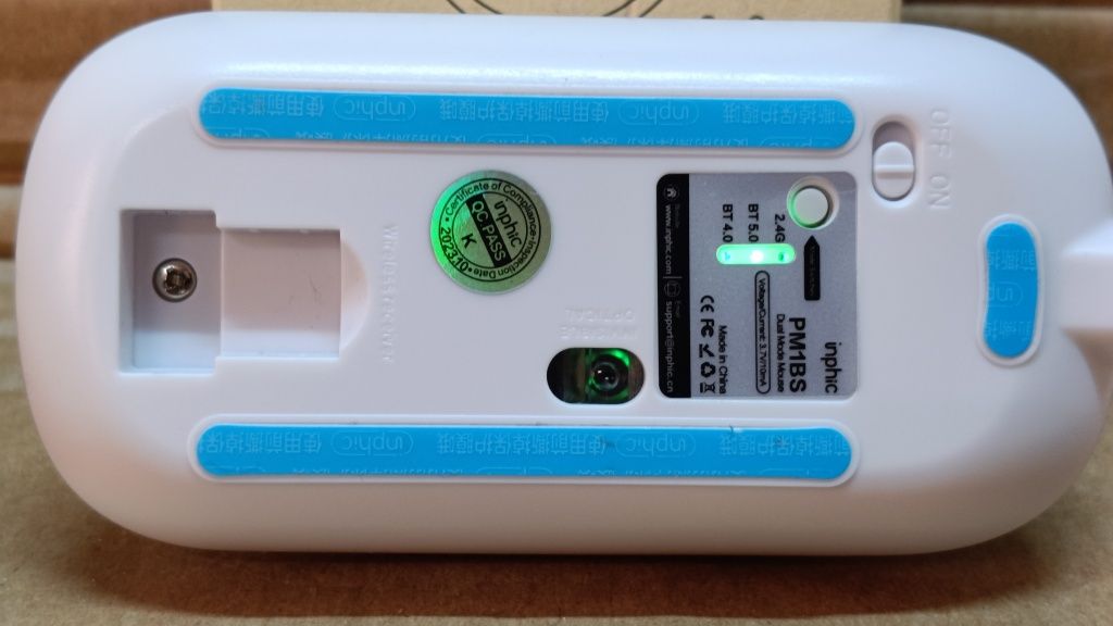 INPHIC Mysz Bluetooth, potrójna, cicha, ładowalna mysz