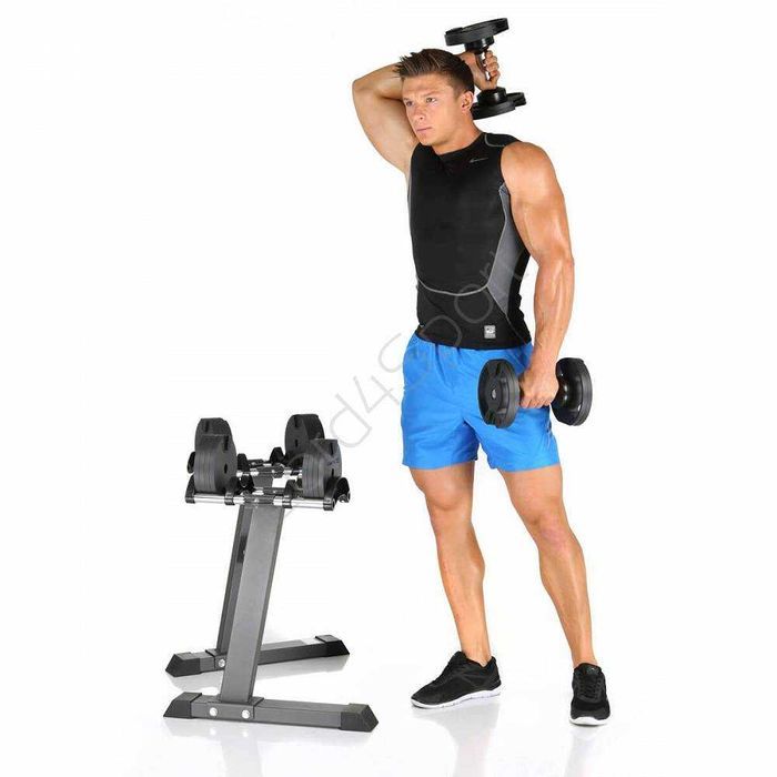 Zestaw hantli systemowych ze stojakiem FINNLO SMARTLOCK 2x20 kg