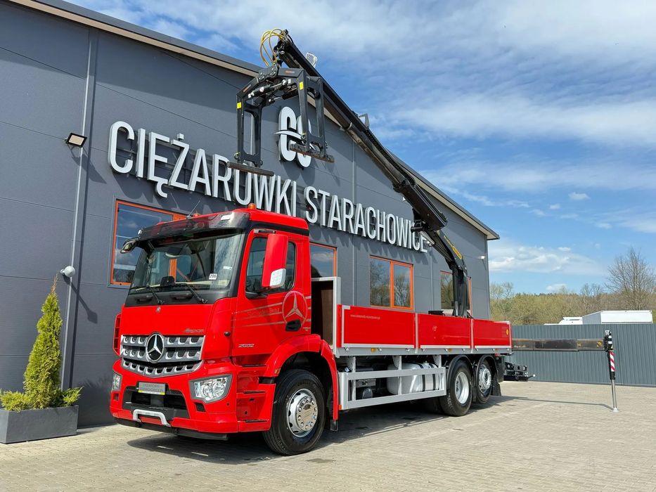 Mercedes-Benz Mercedes Arocs Actros 2532 / E6 / 6x2 / skrzynia + żuraw Palfinger / budowlanka HDS kran crane dzwig  Mercedes Arocs Actros 2532 / E6 / 6x2 / skrzynia + żuraw Palfinger /