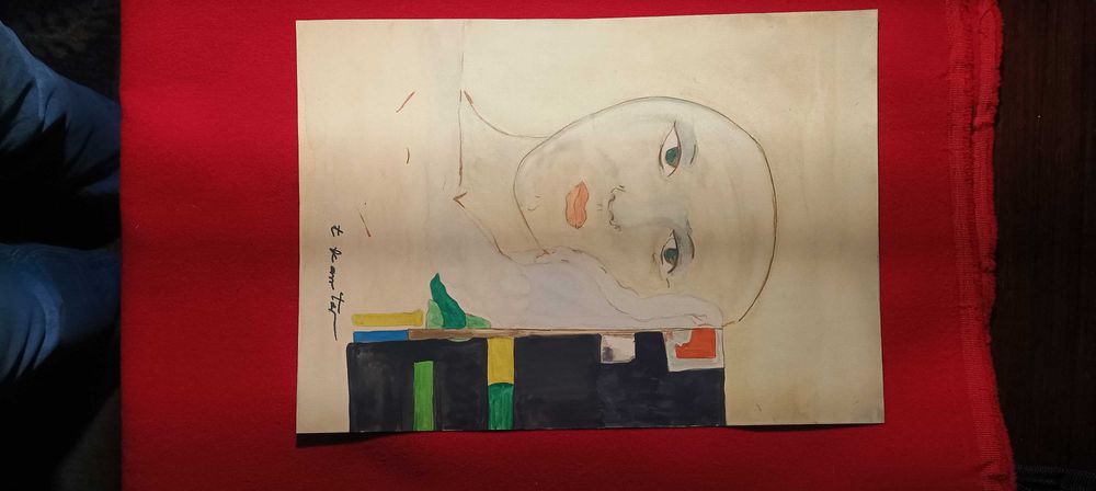 Grafika Tadeusz Kantor, karton, Akwarela, format A4