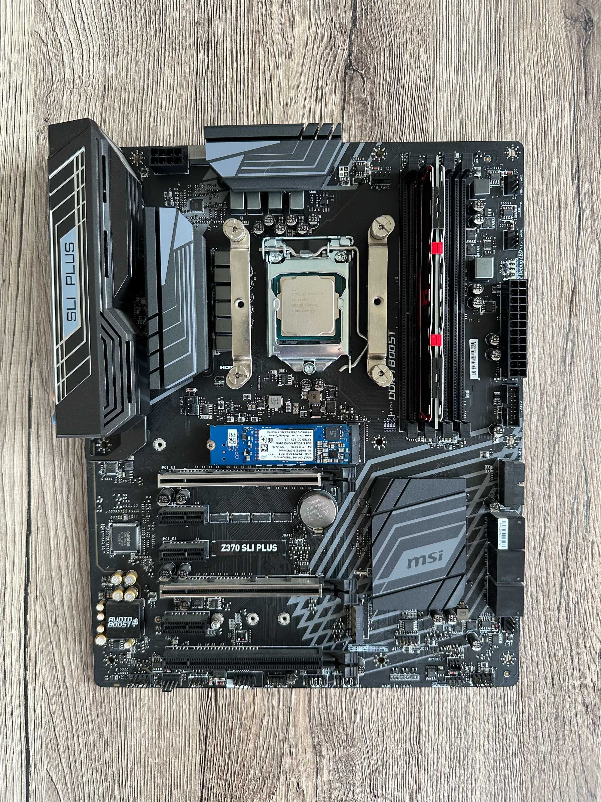 Intel i5 8600K + MSI Z370 SLI PLUS + GOODRAM 8GB + SilentiumPC Fera 2