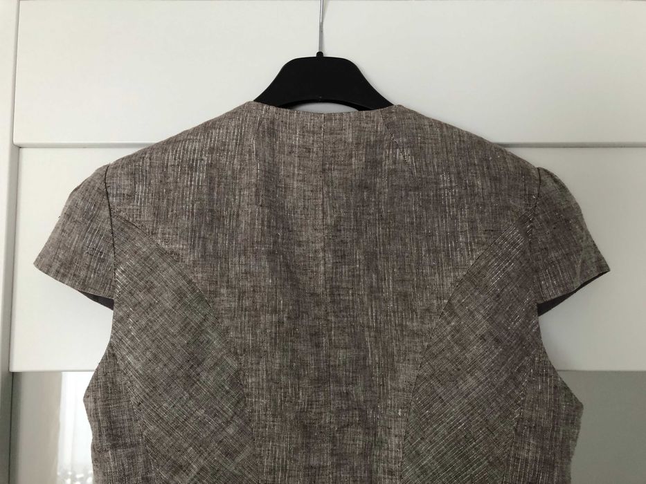 Żakiet kamizelka elegancka beżowa rozm s