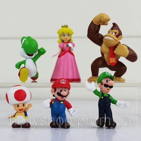 Набор игрушек Фигурки героев игры Супер Марио 6 шт