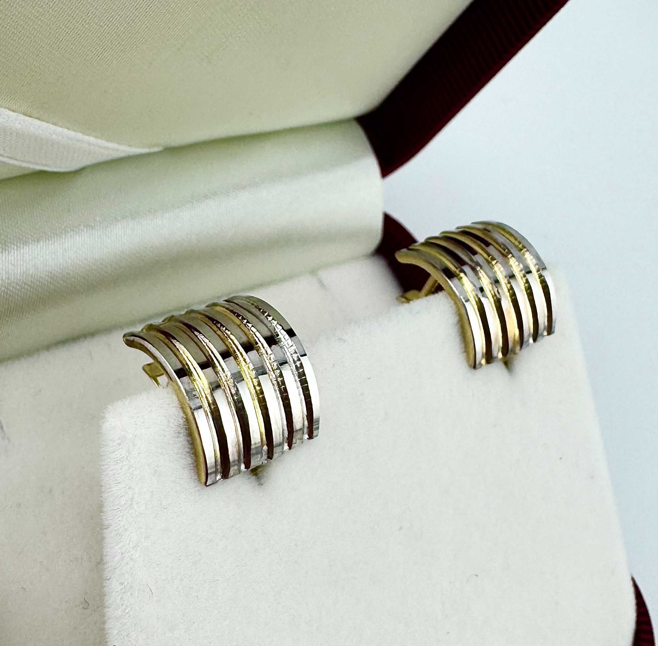 Eleganckie złote kolczyki 2,22g 585 14K dł. 1,5cm