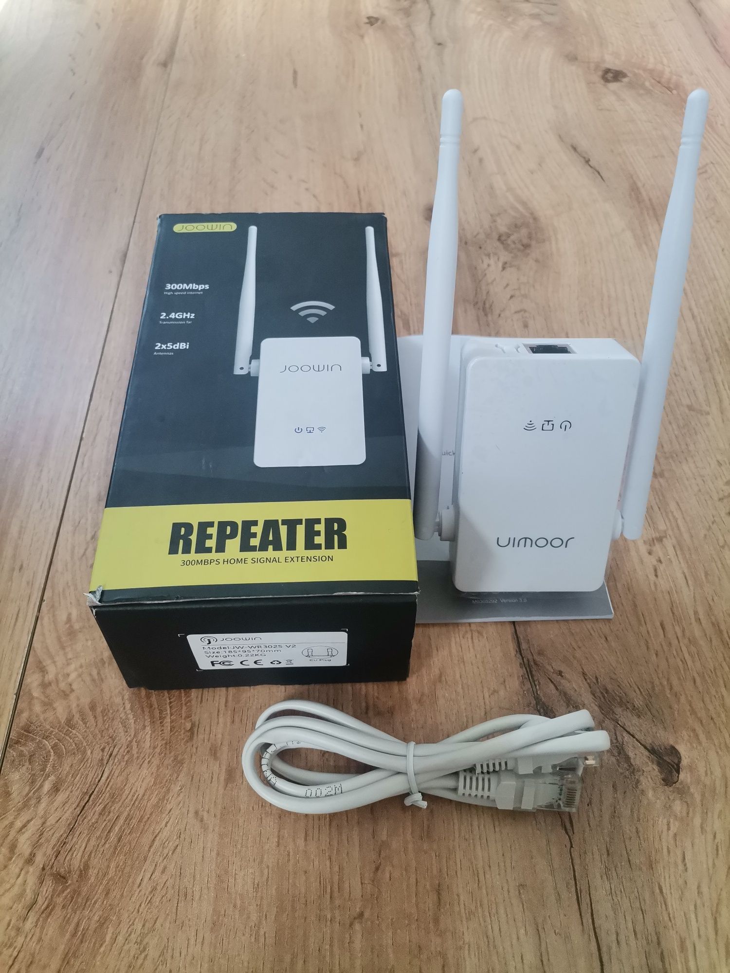 Wzmacniacz sygnału WiFi Repeater 300 Mbps Joowin JW-WR302S V2