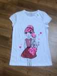 The Children's Place biała koszulka t-shirt bluzka krótki rękaw brokat
