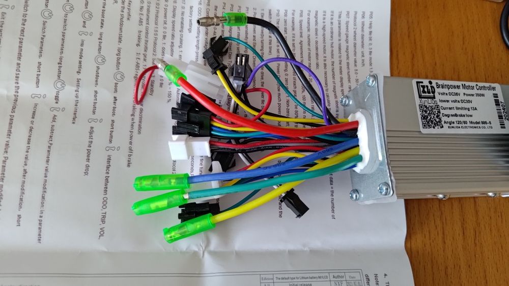 Sterownik+Wyświetlacz LCD 24V36V48V60V-250W350W500W750W Nowe