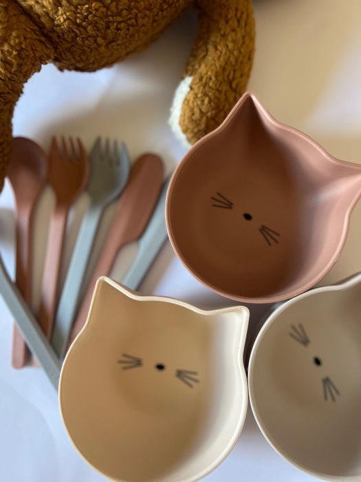 Бамбукові тарілочки , тарілочки для снеків liewood,бамбукові прибори