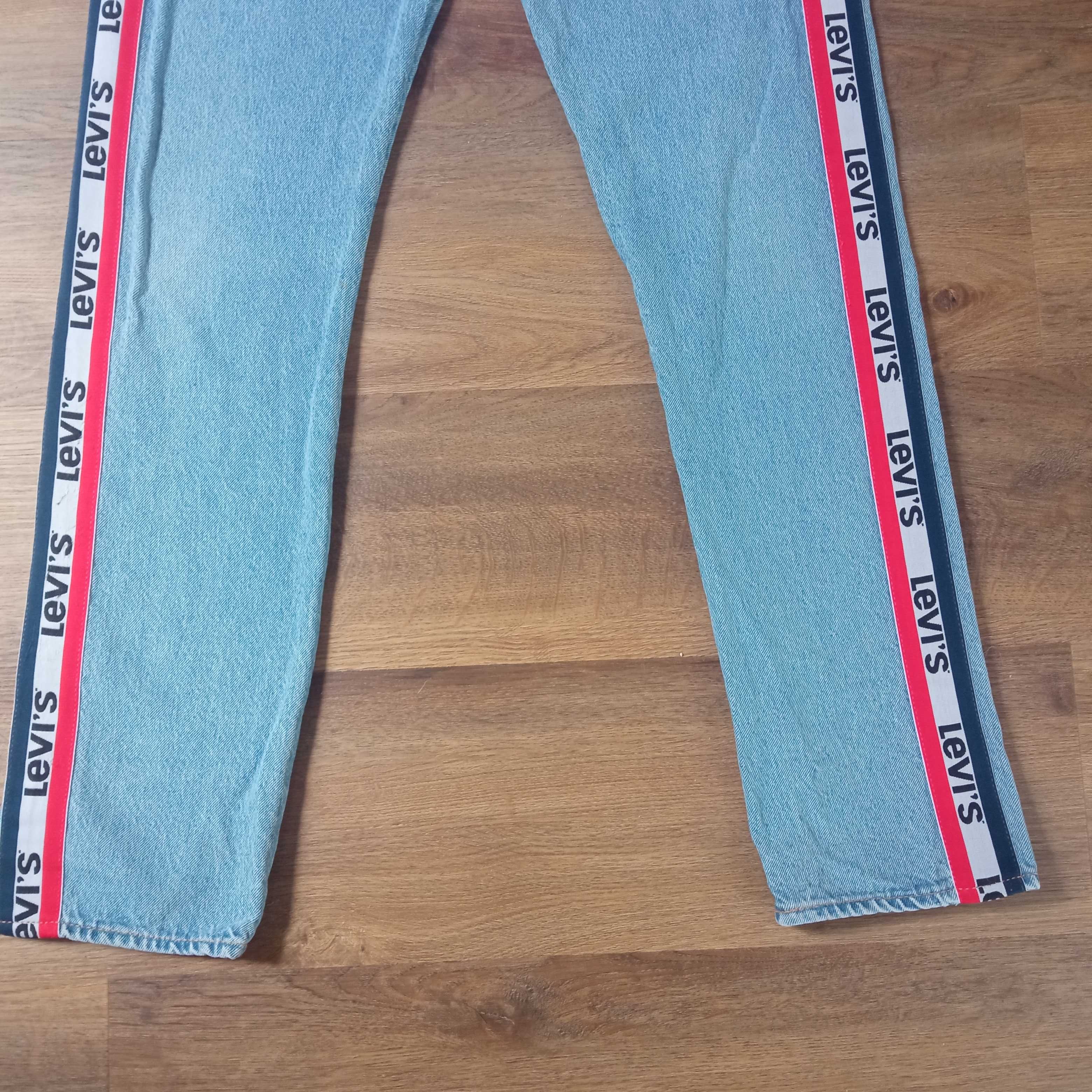 Jeans Levi's 501 Cropped Lampasy Damskie Spodnie Dżinsowe W30 L32