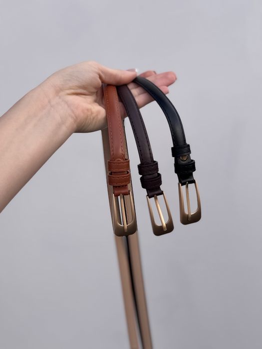 Шкіряний тонкий ремінь