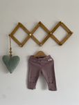 Legginsy newbie 68 liliowe misie na kolanach