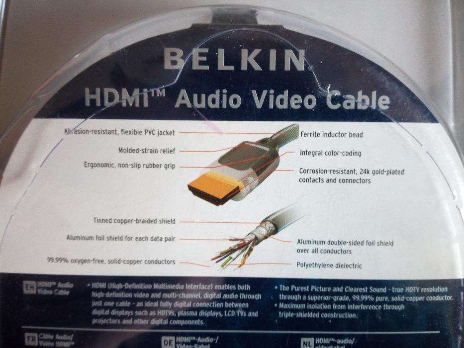 Cabo HDMI Belkin de 0.9m de ALTA QUALIDADE