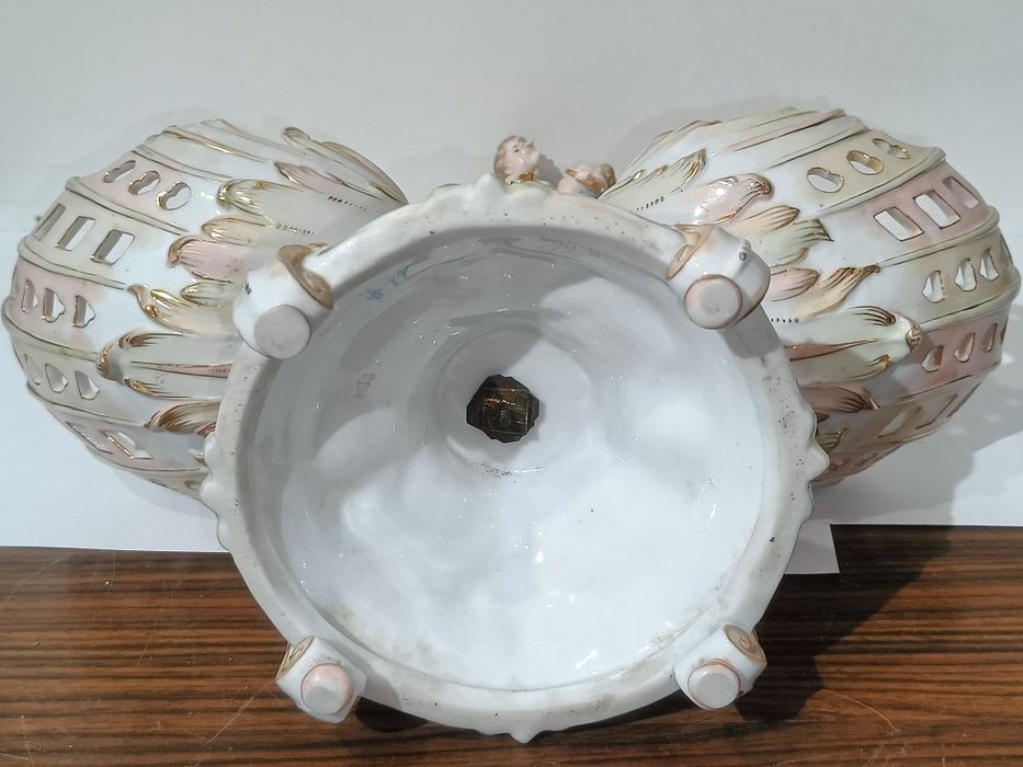 Antyczna Patera Figuralna Pot-Pourri, Francja, ok. 1800 r., Porcelana