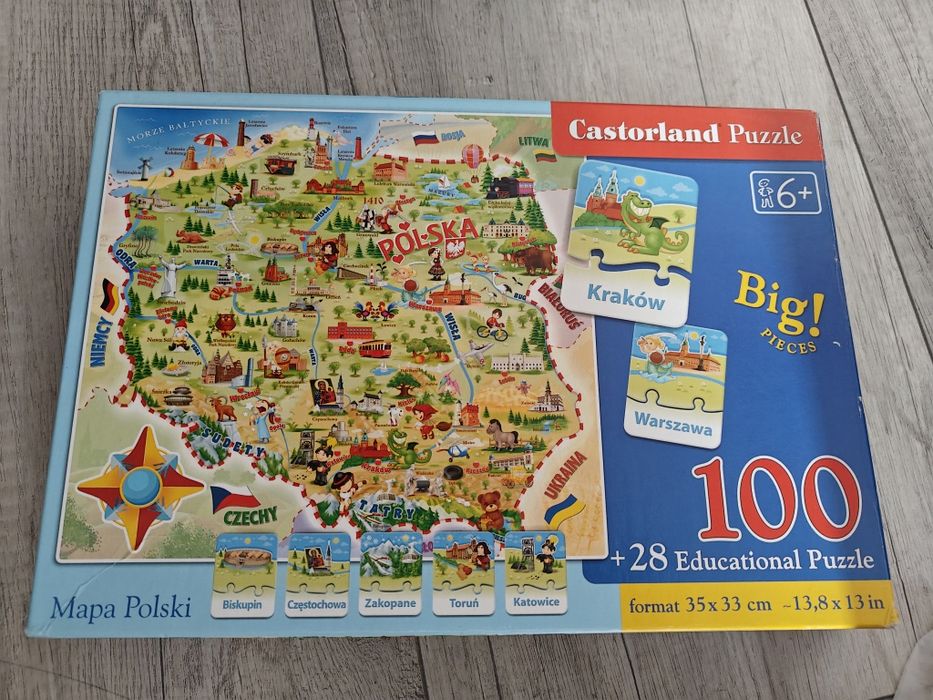Puzzle edukacyjne mapa Polski