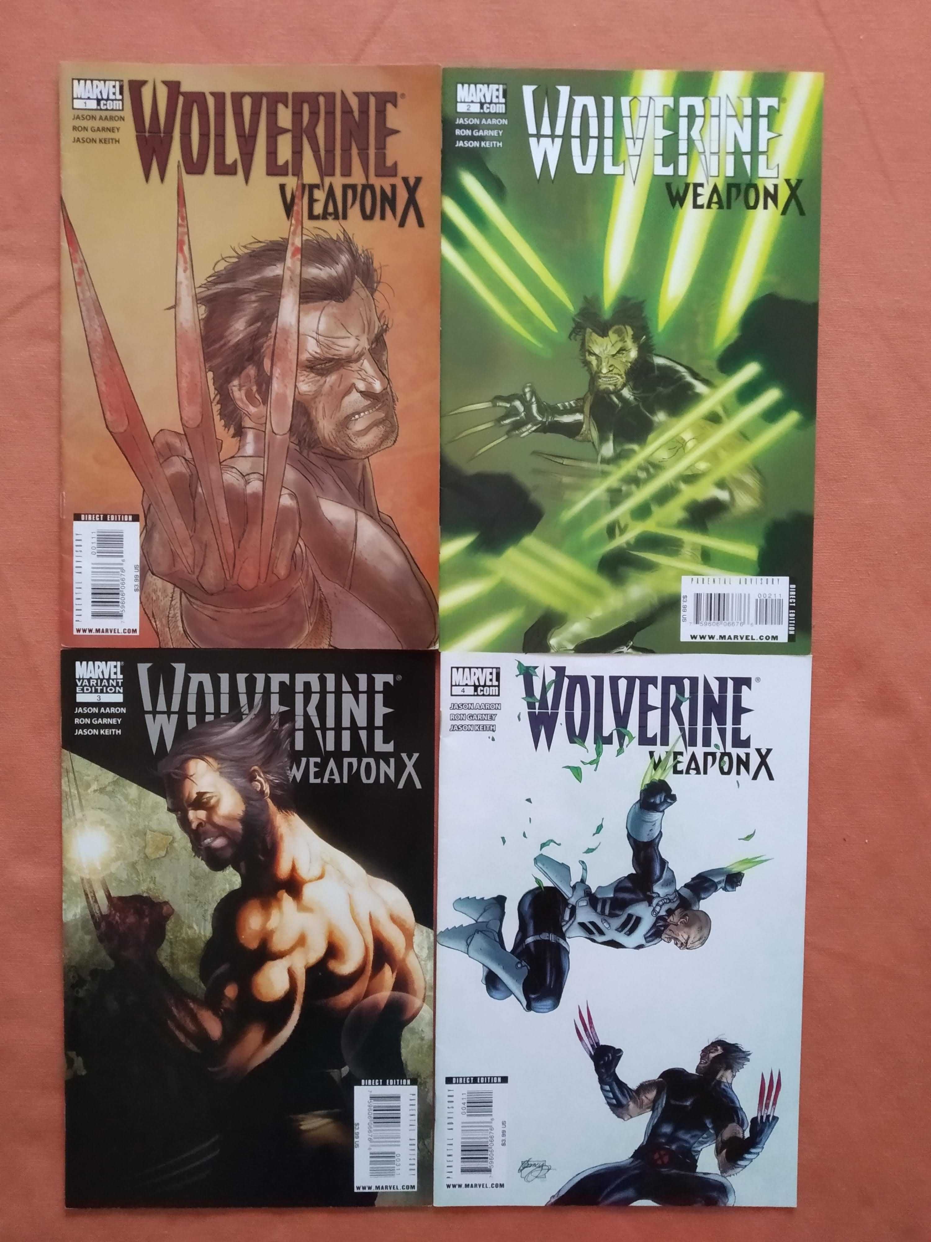 Coleções Marvel (Wolverine, Captain America, Deadpool, Punisher)