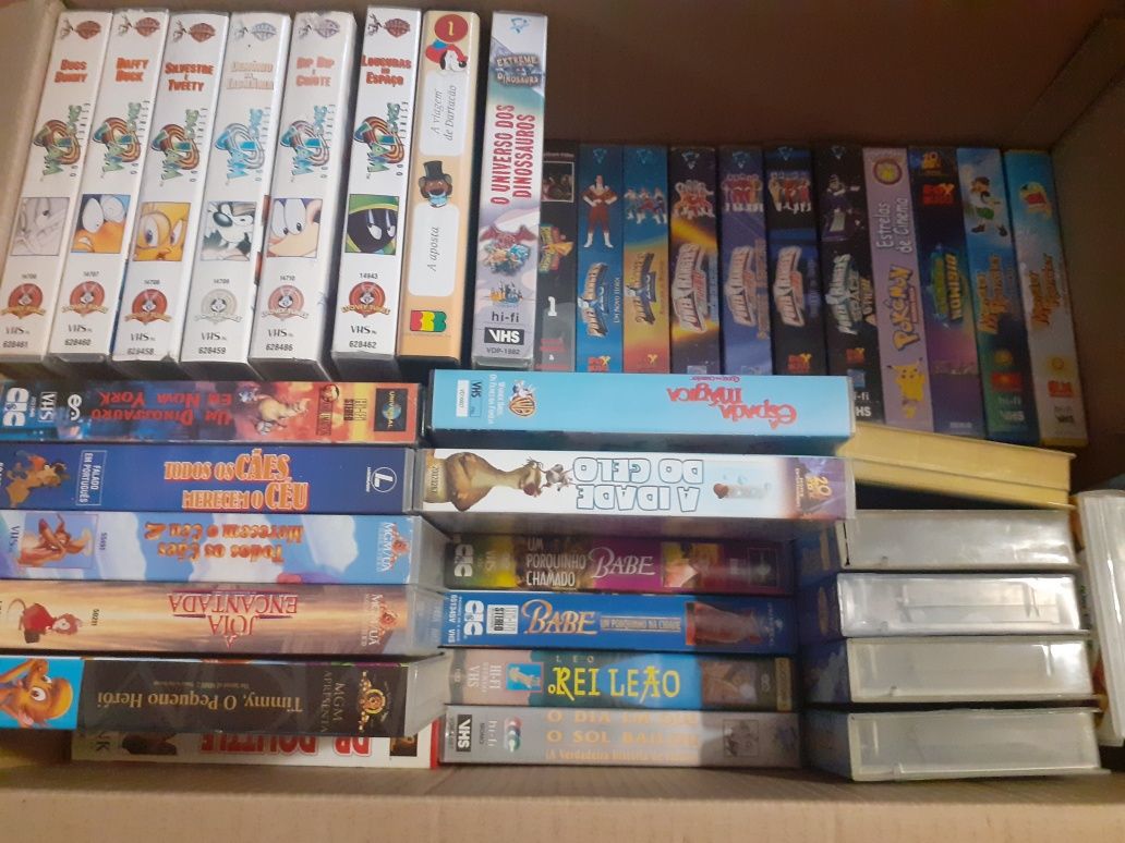Cassetes VHS de Animação Variadas