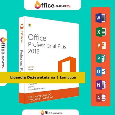 Nowy Microsoft Office 2016 Professional Plus. Certyfikat Legalności