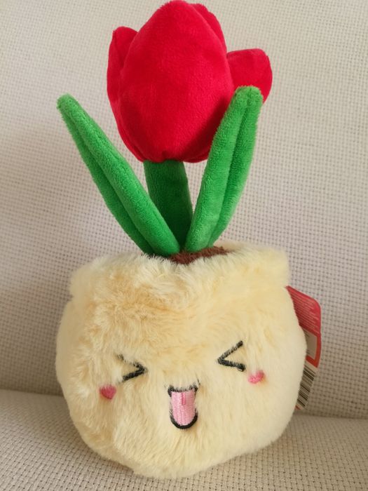 Nowy pluszak kwiat / tulipan w doniczce