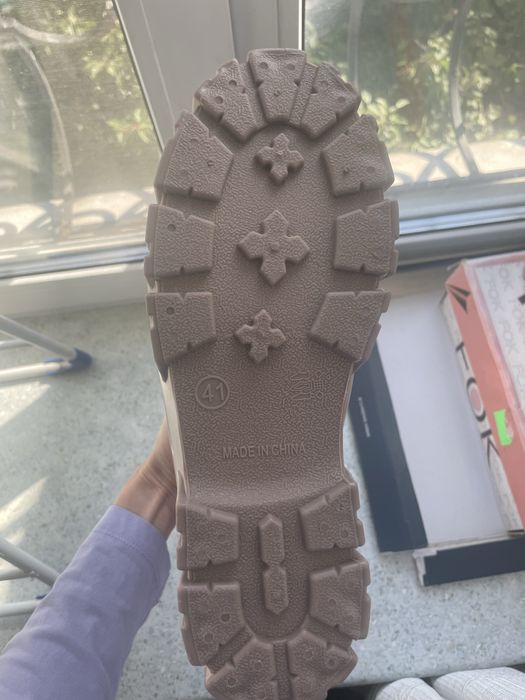 Чоботи резинові гумові молочні бежеві