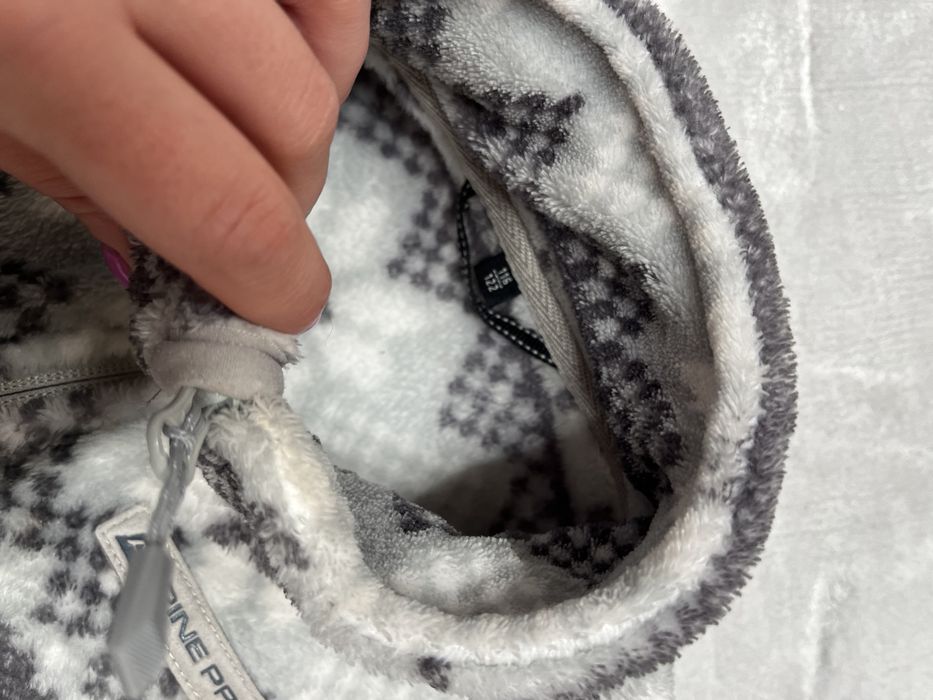 Alpin pro szary polar bluza modny wzor norweski 116/122