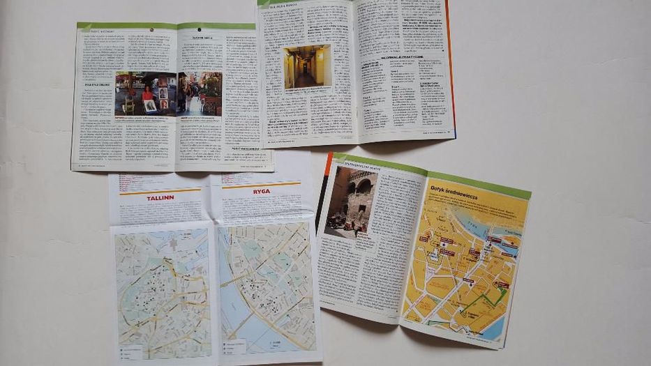 Przewodniki, broszurki Rzym, mapa Litwa Łotwa Estonia, Bamberg